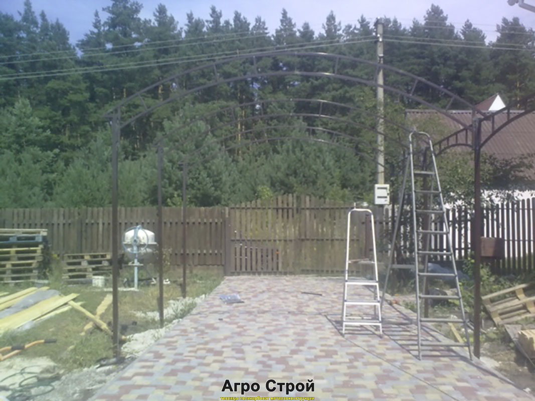 Арочный автонавес 4х8 метров