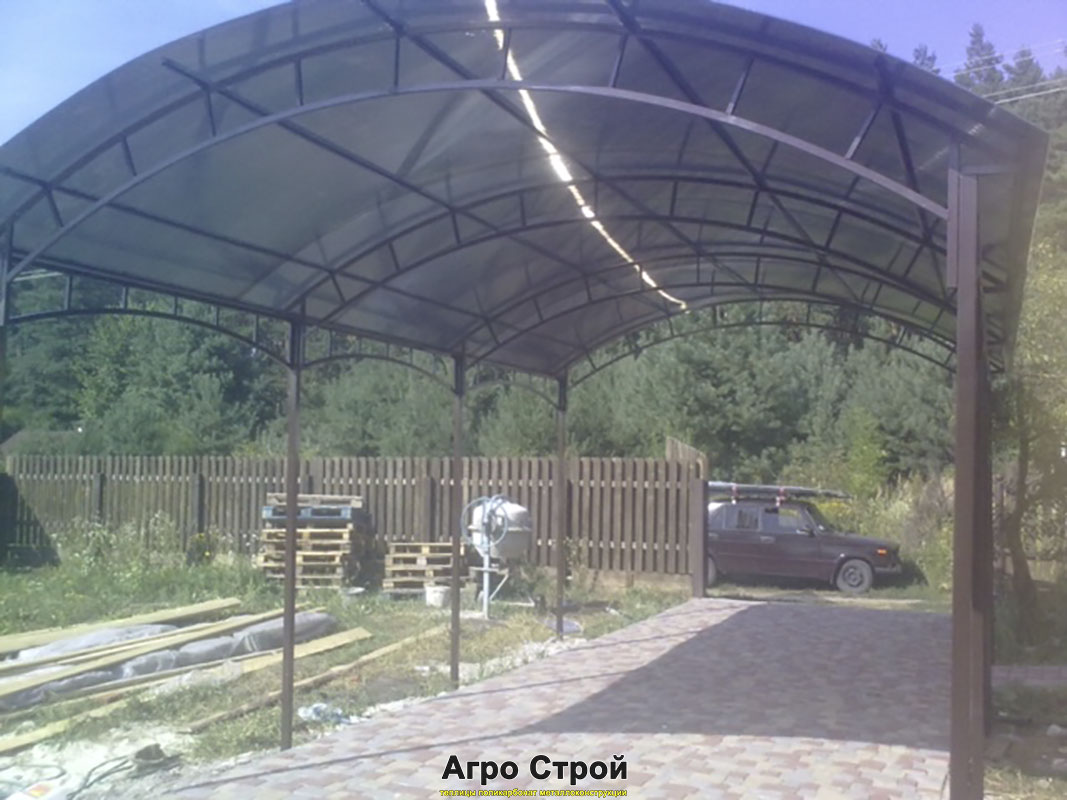 Арочный автонавес 4х8 метров