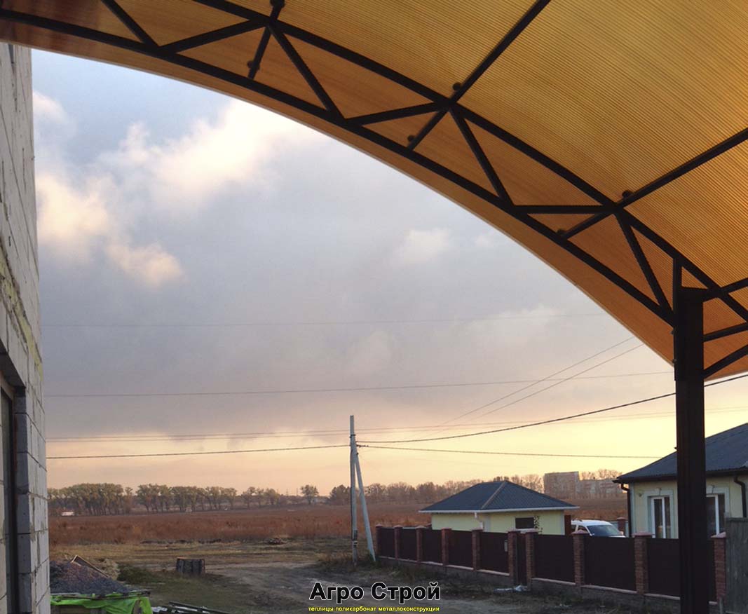 Козырек из поликарбоната 3x4м