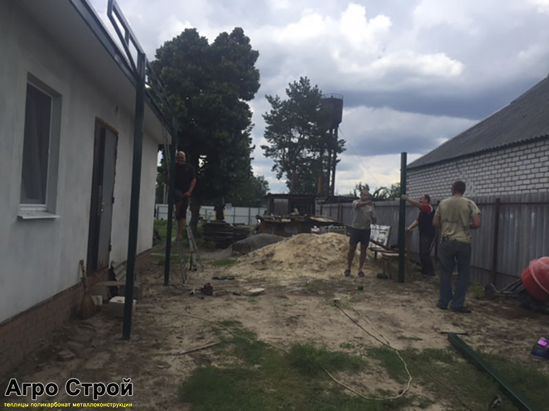 Установка навеса 5х6 м