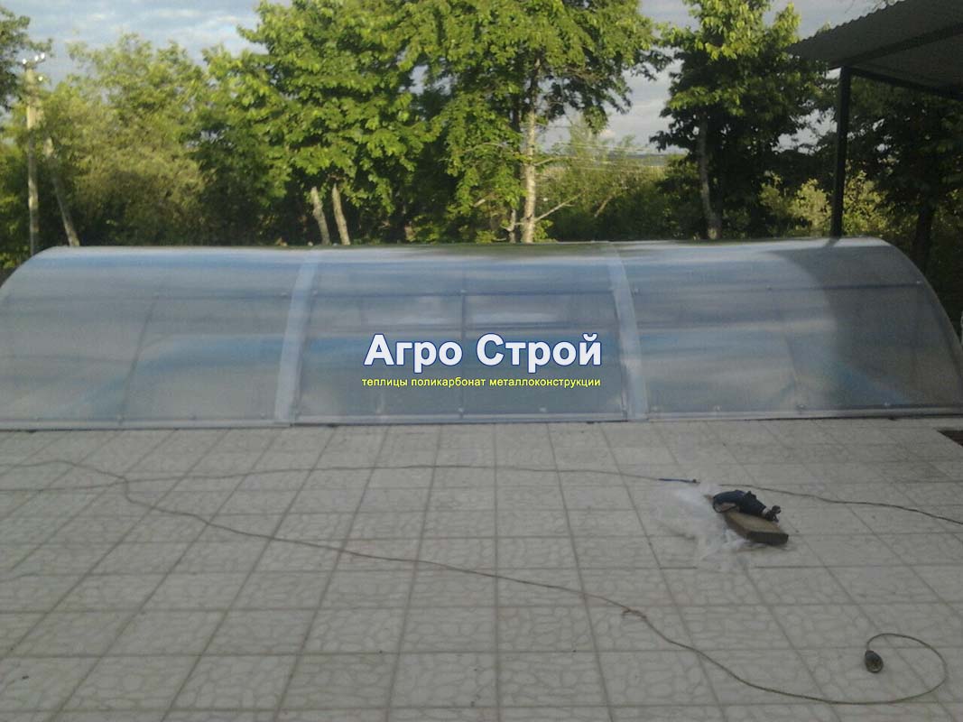 Навес над бассейном 3x6 м