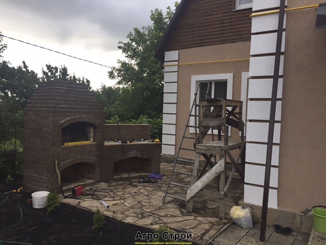 Навес над летней кухней 5х6 м