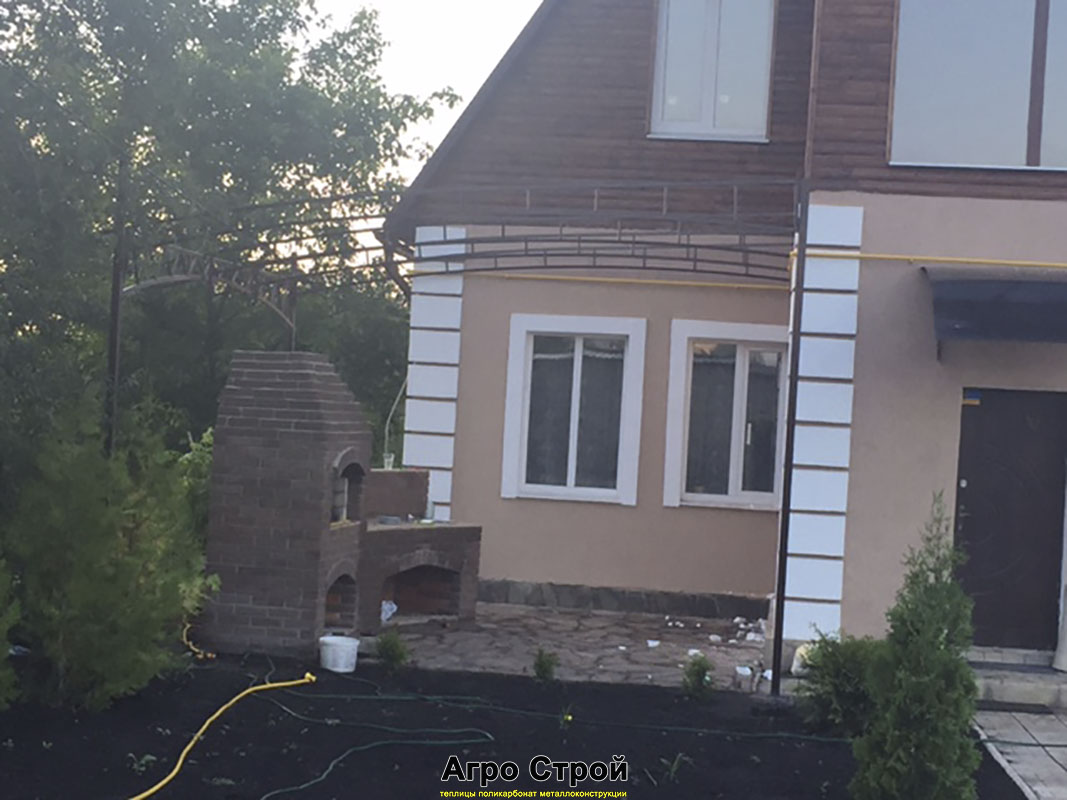 Навес над летней кухней 5х6 м