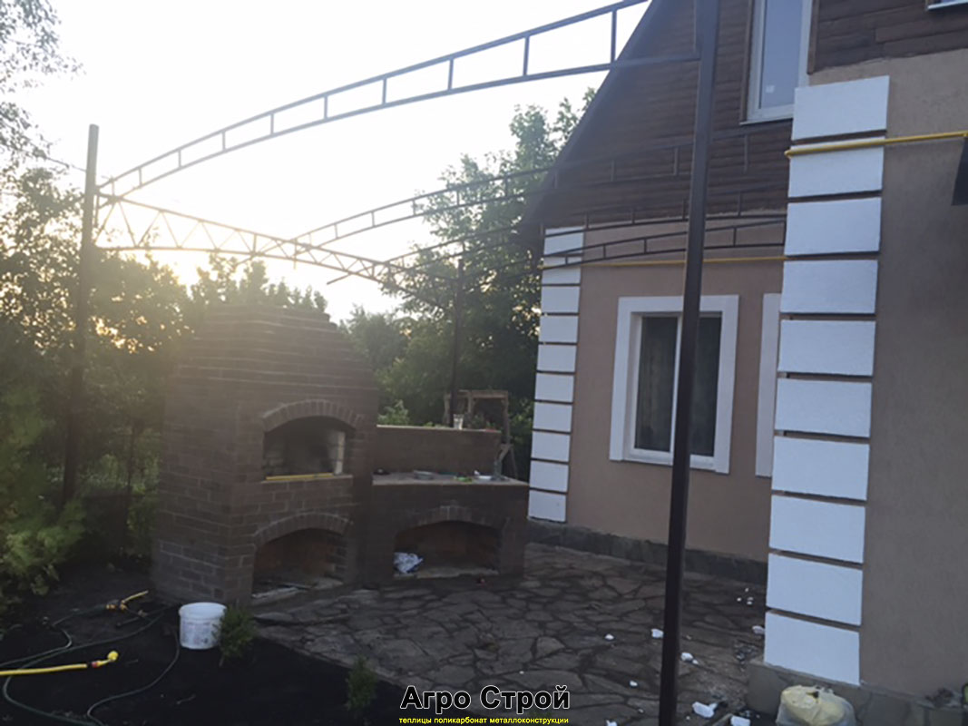 Навес над летней кухней 5х6 м