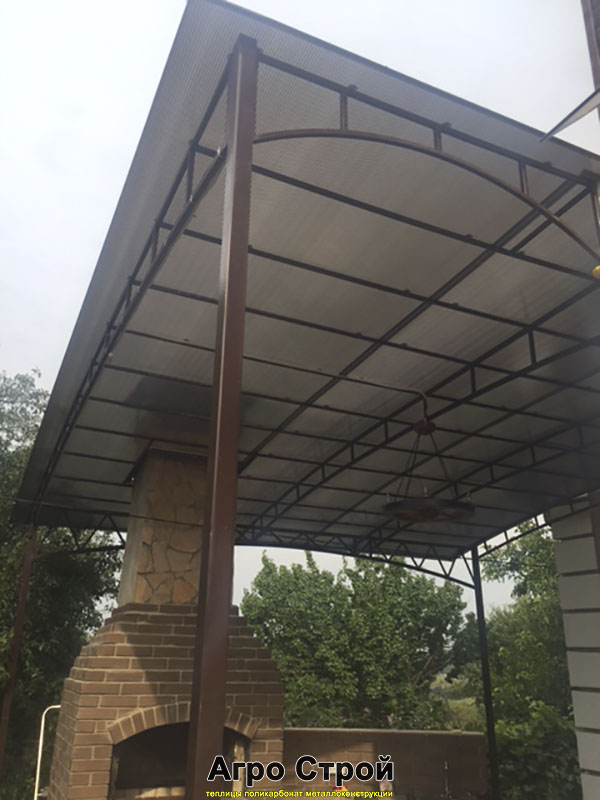 Навес над летней кухней 5х6 м