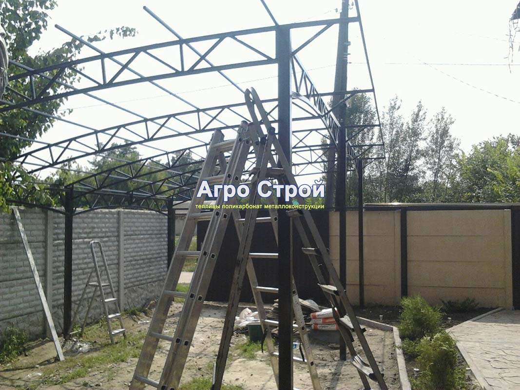 Навес полуарка 5x8 м