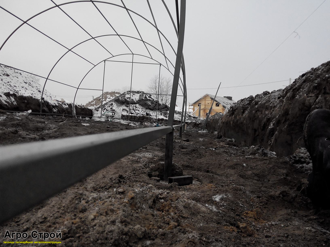 Точечный фундамент теплицы