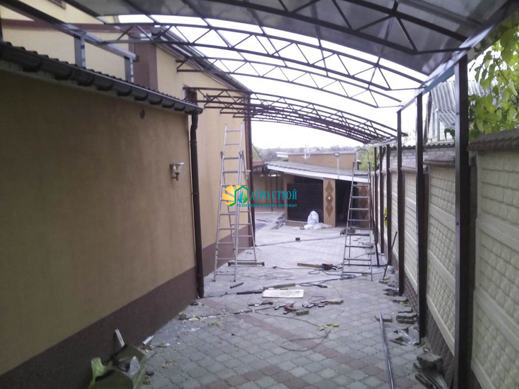 Навес 14х3,5 м