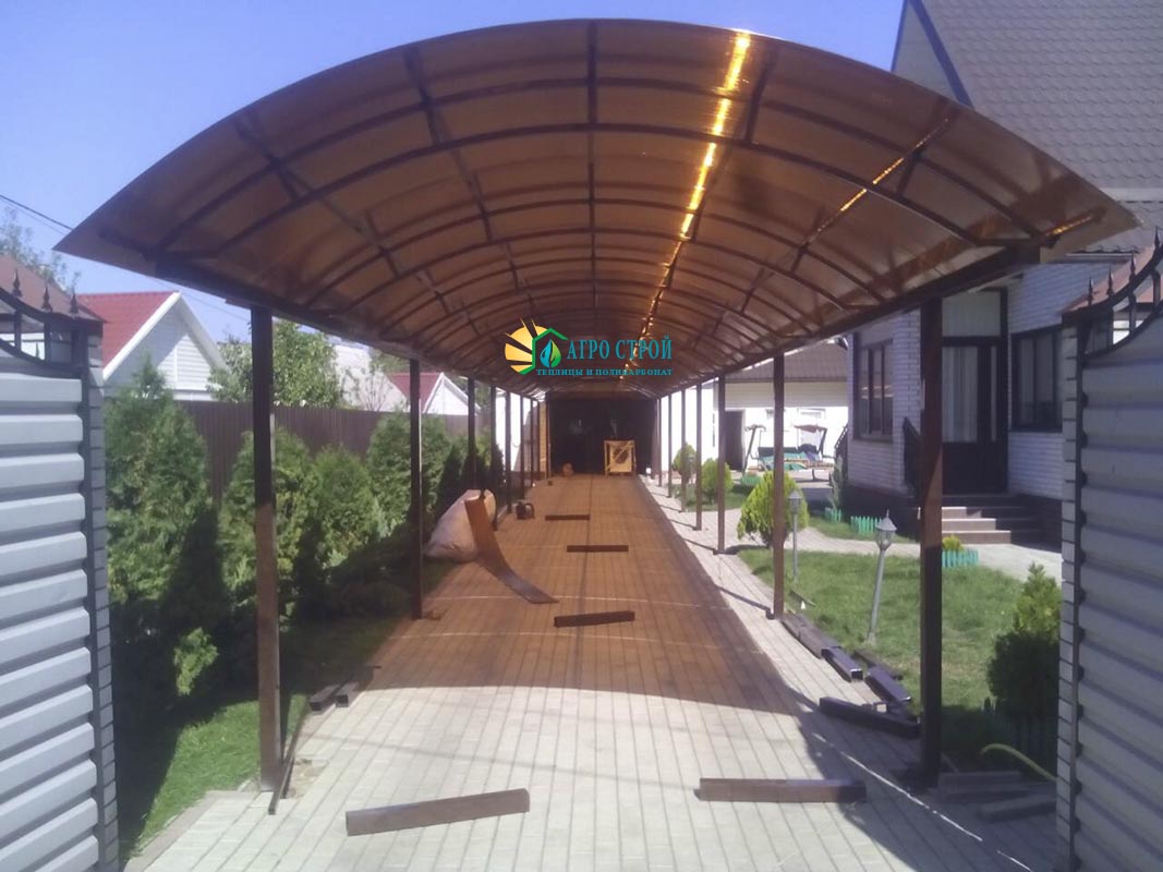 Арочный навес 3.40х27 метров