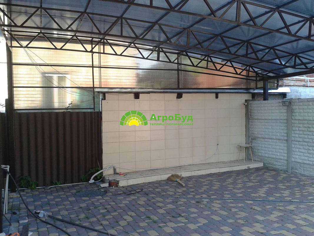 Поликарбонатный навес 5х6 метров