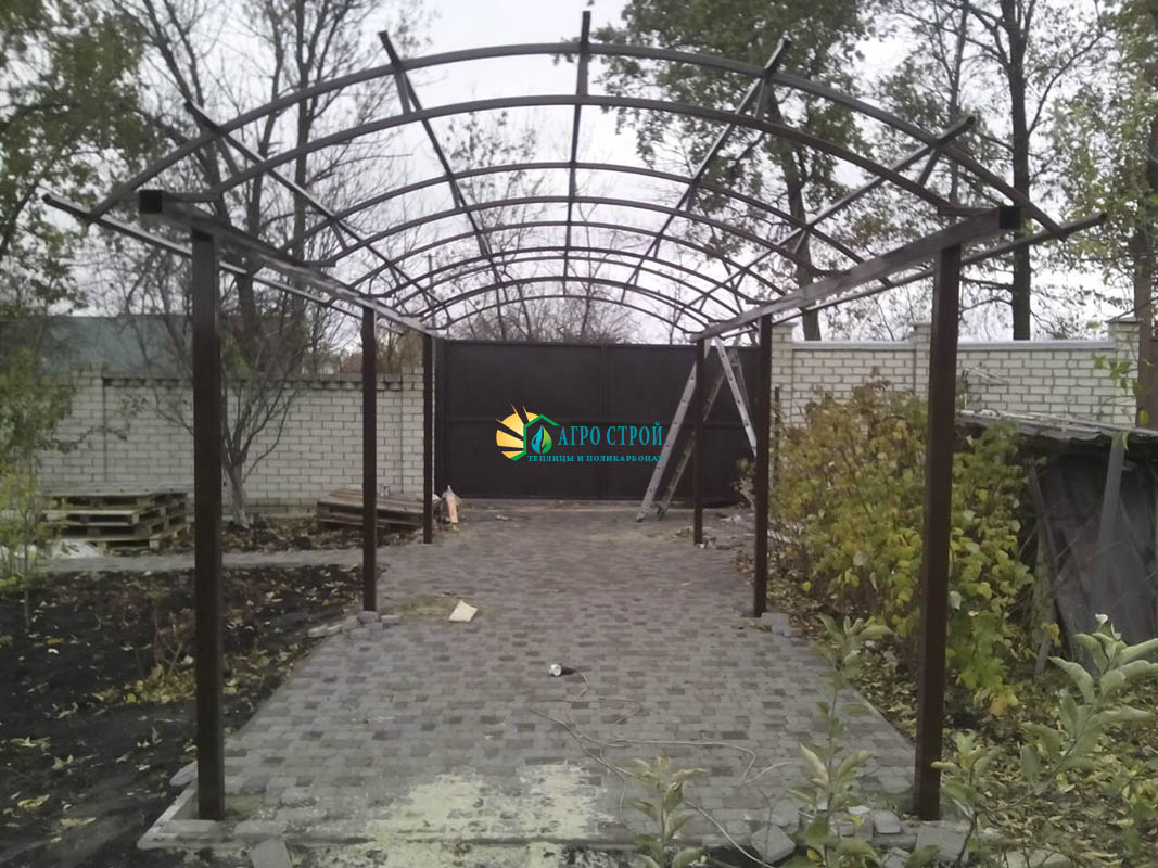 Навес для авто 3х8 м