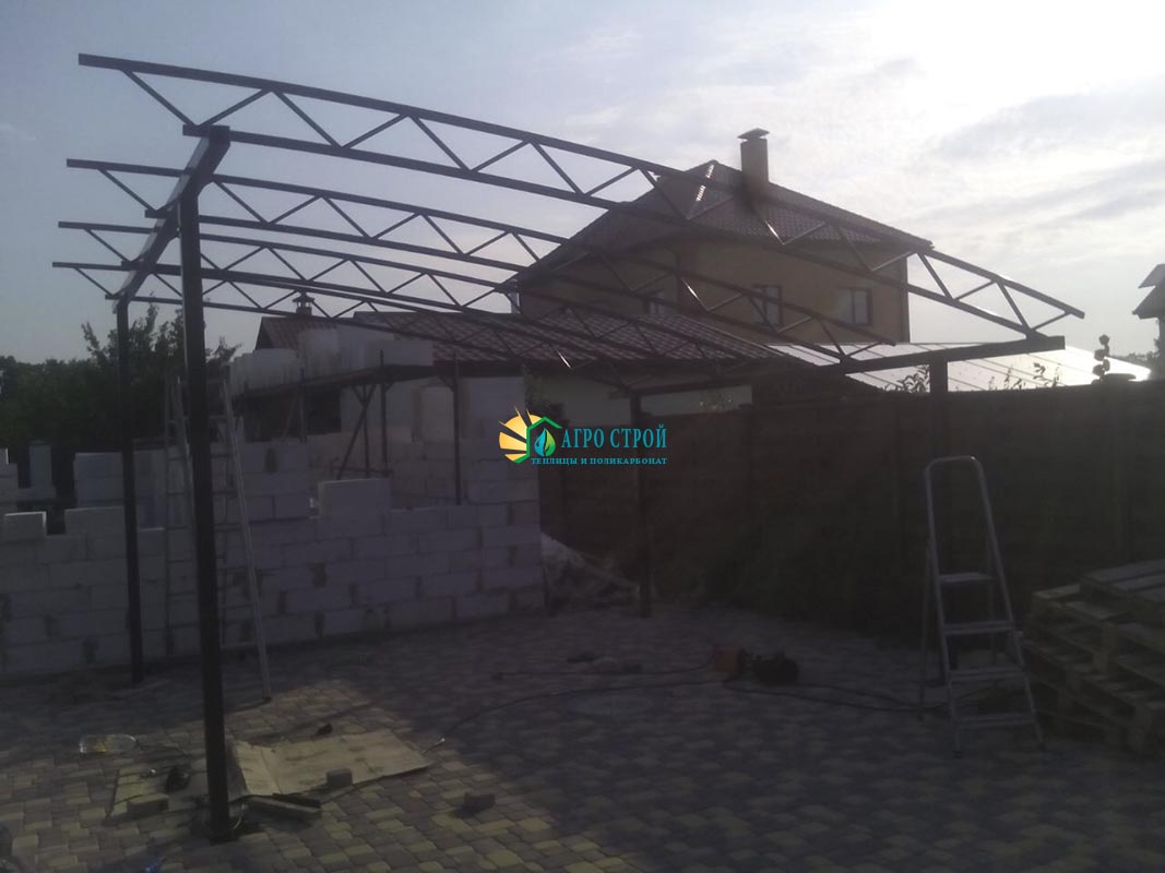 Полуарочный навес 6.5х12